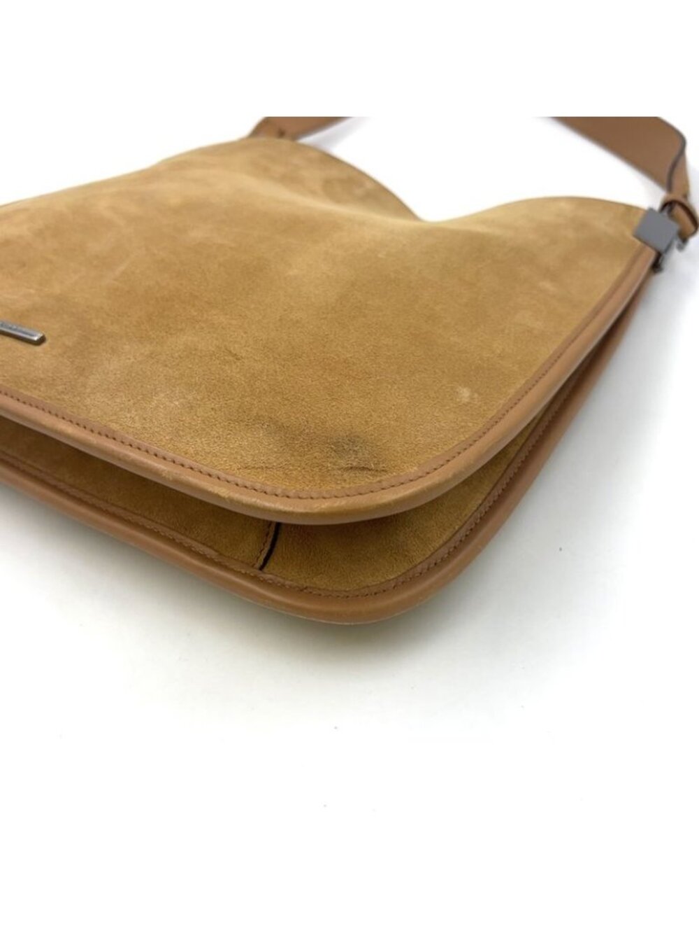 Gucci Leather Suede Brown Shoulder Bag Silver - Picture 9 of 15
